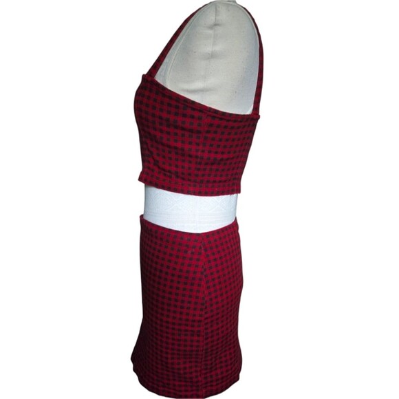 Gingham Plaid CropTop & Skirt Set, Forever 21 - L - Picture 3 of 12